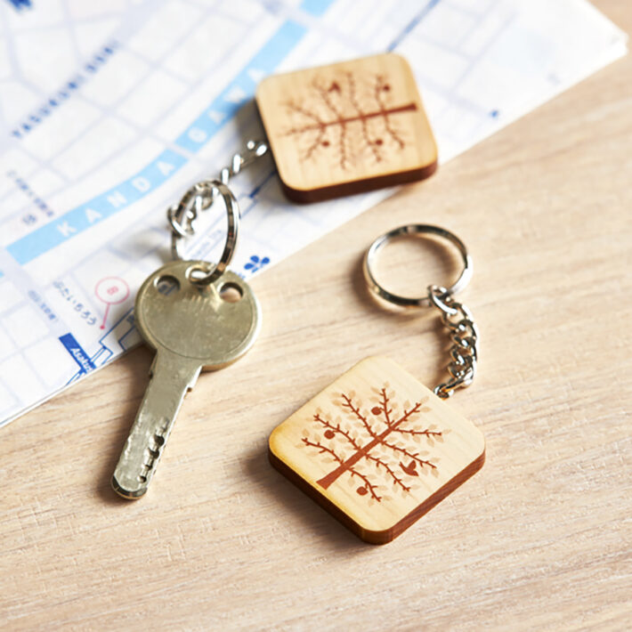 オリジナル間伐材キーホルダー3