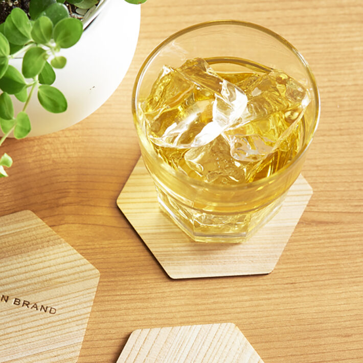 間伐材スライスコースター2