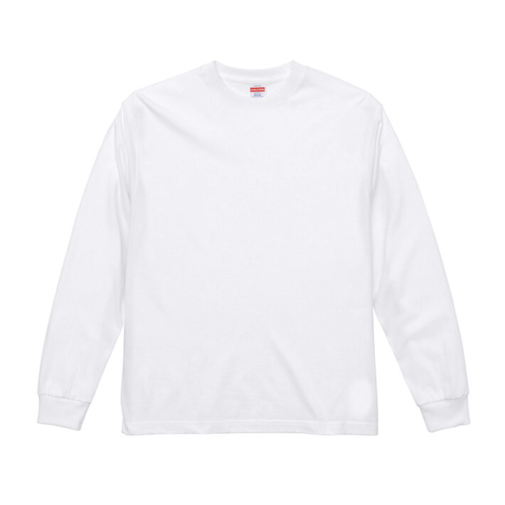 6.2オンス プレミアム ロングスリーブ Tシャツ（2.1インチリブ）ホワイト１