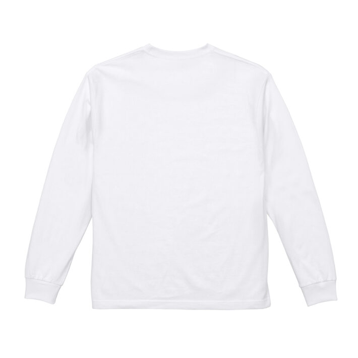 6.2オンス プレミアム ロングスリーブ Tシャツ（2.1インチリブ）ホワイト２