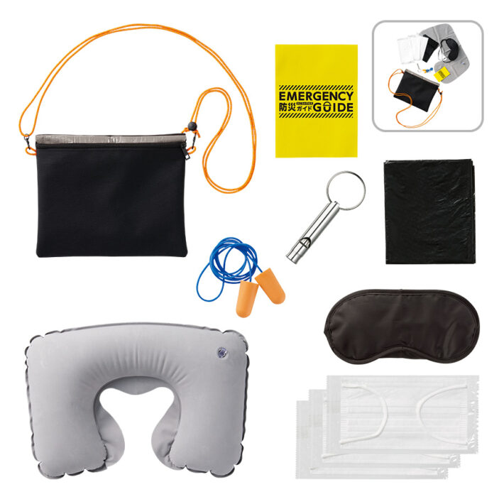 防災緊急10点セット　シートインサコッシュタイプ　ブラック