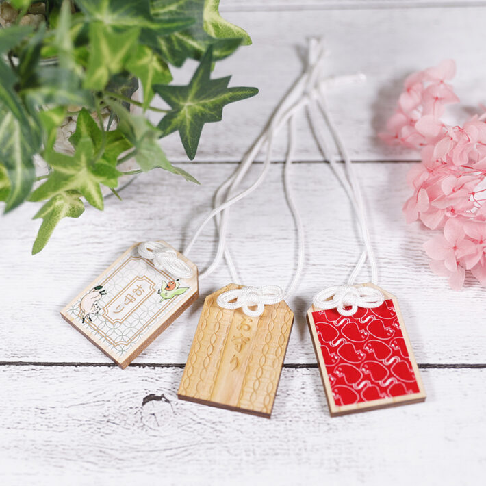 ヒノキ間伐材　お守り