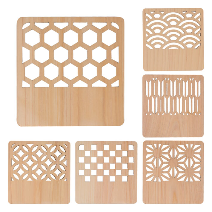 ひのき伝統文様コースター１